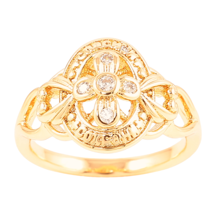 Кольцо Xuping Позолота 18K Надпись Спаси и Сохрани с декоративным узором фото №14 Кольцо Xuping Позолота 18K Надпись Спаси и Сохрани с декоративным узором фото №14