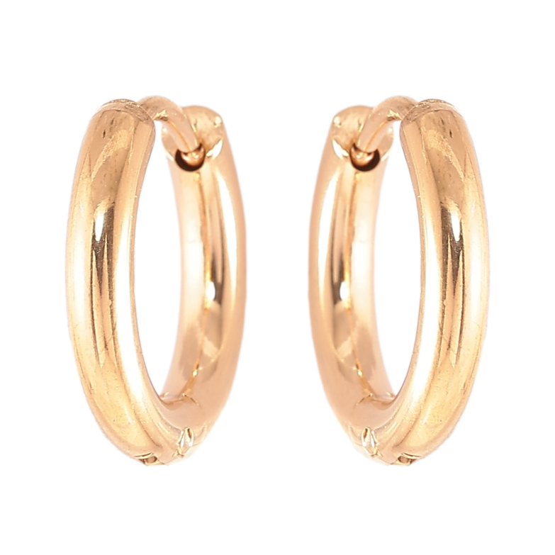 Сережки Xuping TTM Stainless Steel колір 18K колечка «Класика, шир. 2.5мм» ø 15мм фото №21