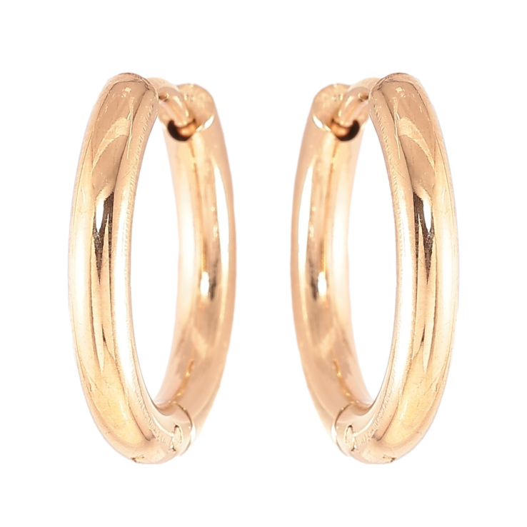 Серьги Xuping TTM Stainless Steel цвет 18K колечки Классика, шир. 2.5мм ø 17мм фото №23