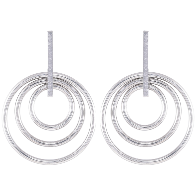 Сережки Xuping TTM Stainless Steel колір Родій пусети «Кільця» фото №7 Сережки Xuping TTM Stainless Steel колір Родій пусети «Кільця» фото №7