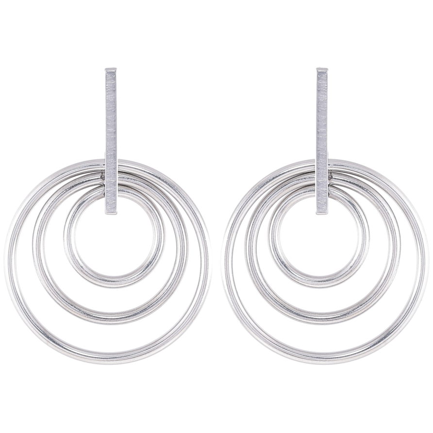 Серьги Xuping TTM Stainless Steel цвет Родий пусеты Кольца фото №1 Серьги Xuping TTM Stainless Steel цвет Родий пусеты Кольца фото №1