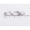 Серьги Xuping TTM Stainless Steel цвет Родий пусеты Подвески сердечки с перламутровыми вставками фото №2
