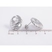 Серьги Xuping TTM Stainless Steel цвет Родий пусеты Декоративный узор фото №2