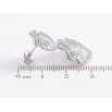 Серьги Xuping TTM Stainless Steel цвет Родий пусеты Листики фото №2