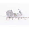 Серьги Xuping TTM Stainless Steel цвет Родий пусеты Круги с детскими следами ø 12мм фото №2