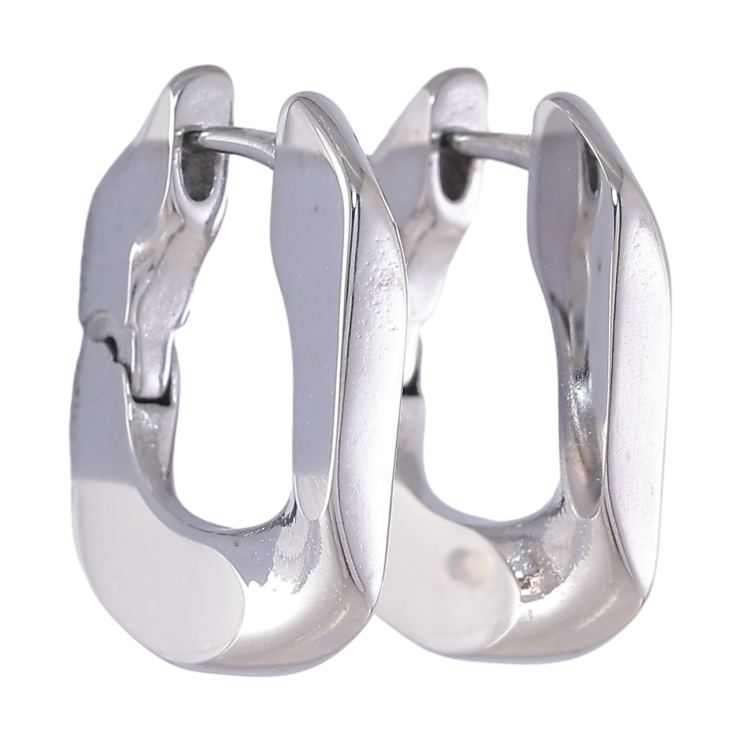 Серьги Xuping TTM Stainless Steel цвет Родий колечки Фигурные фото №24