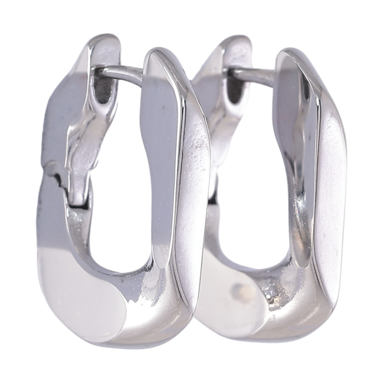 Сережки Xuping TTM Stainless Steel колір Родій колечка «Фігурні» фото №3 Сережки Xuping TTM Stainless Steel колір Родій колечка «Фігурні» фото №3