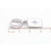 Серьги Xuping TTM Stainless Steel цвет Родий подвески на колечках Квадратные подвески с белой эмалью фото №2 Серьги Xuping TTM Stainless Steel цвет Родий подвески на колечках Квадратные подвески с белой эмалью фото №2