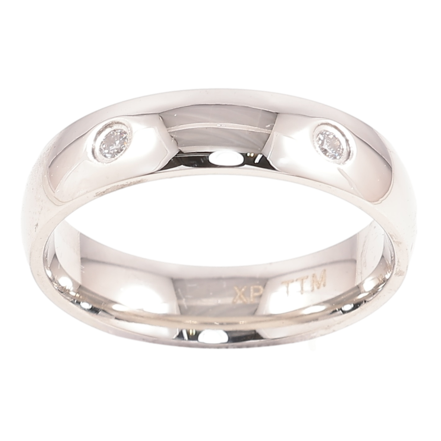 Кольцо Xuping TTM Stainless Steel Цвет Родий Вставки циркония, шир. 5мм фото №1 Кольцо Xuping TTM Stainless Steel Цвет Родий Вставки циркония, шир. 5мм фото №1