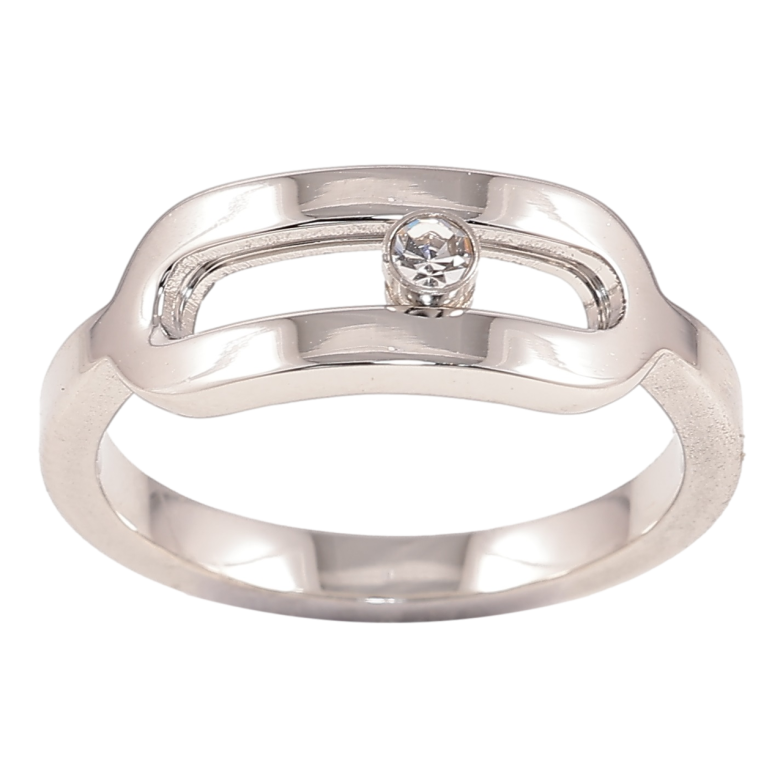 Каблучка Xuping TTM Stainless Steel Колір Родій «Декоративний візерунок» фото №1
