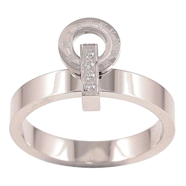 Каблучка Xuping TTM Stainless Steel Колір Родій «Декоративний візерунок з цирконієм» фото №7 Каблучка Xuping TTM Stainless Steel Колір Родій «Декоративний візерунок з цирконієм» фото №7