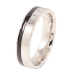 Кольцо Xuping TTM Stainless Steel Цвет Родий Полоса черной эмалью и цирконий, шир. 5мм фото №2 Кольцо Xuping TTM Stainless Steel Цвет Родий Полоса черной эмалью и цирконий, шир. 5мм фото №2
