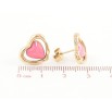 Сережки Xuping TTM Stainless Steel колір 14K пусети Сердечка з рожевою емаллю фото №2 Сережки Xuping TTM Stainless Steel колір 14K пусети Сердечка з рожевою емаллю фото №2