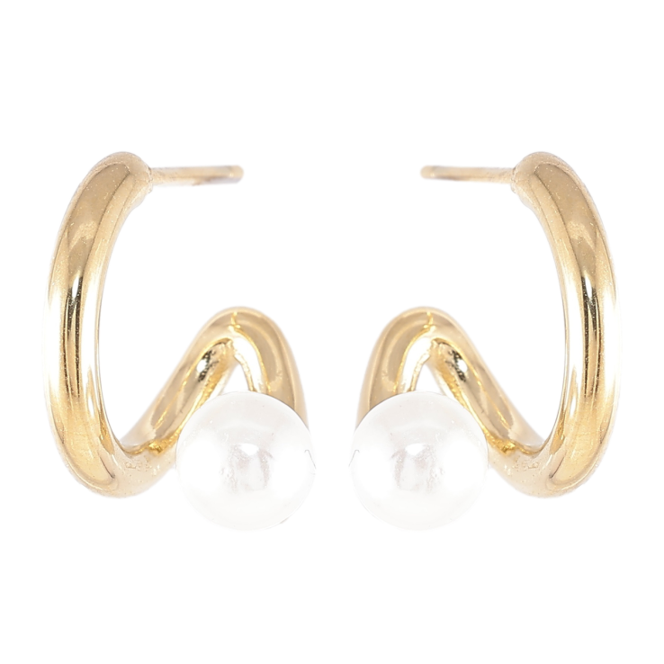 Серьги Xuping TTM Stainless Steel цвет 14K пусеты Декоративные с жемчужинами фото №21