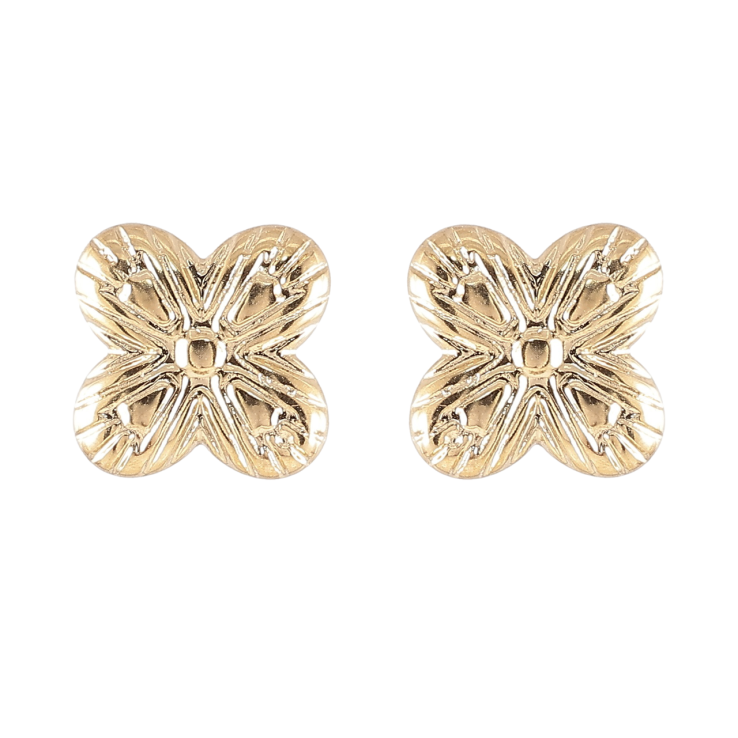 Серьги Xuping TTM Stainless Steel цвет 14K пусеты Декоративные цветочки фото №16