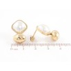 Серьги Xuping TTM Stainless Steel цвет 14K пусеты Фигурные с жемчужными вставками фото №2 Серьги Xuping TTM Stainless Steel цвет 14K пусеты Фигурные с жемчужными вставками фото №2