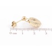 Серьги Xuping TTM Stainless Steel цвет 14K пусеты Круглые подвески с узором фото №2