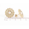 Серьги Xuping TTM Stainless Steel цвет 14K пусеты Цветочный узор с жемчужными вставками фото №2 Серьги Xuping TTM Stainless Steel цвет 14K пусеты Цветочный узор с жемчужными вставками фото №2
