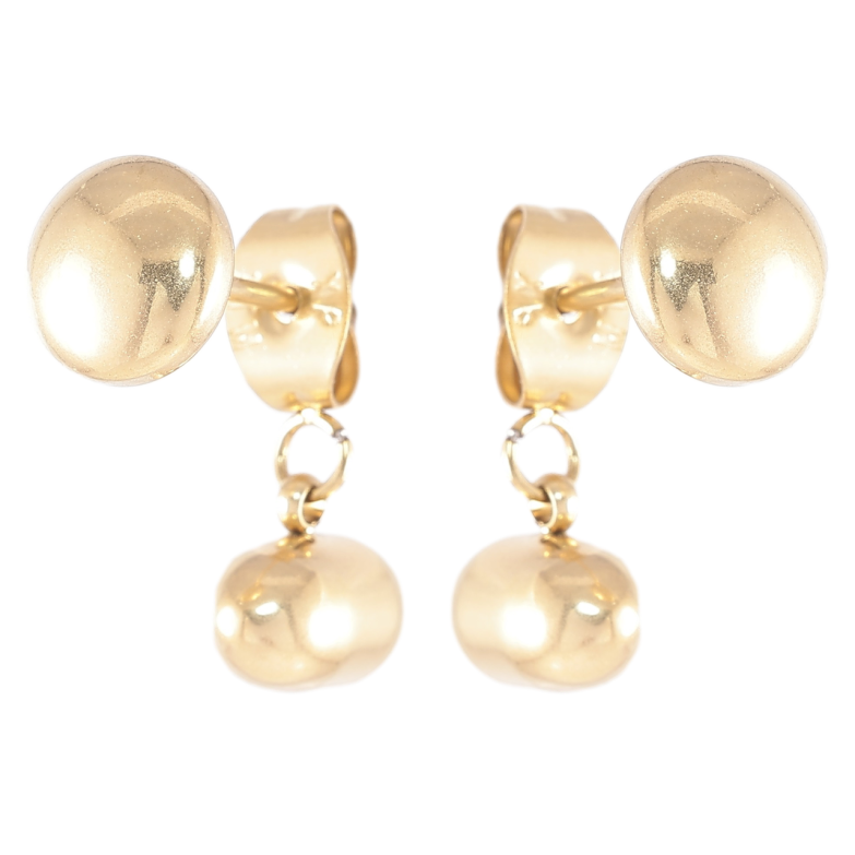 Серьги Xuping TTM Stainless Steel цвет 14K пусеты-джекеты Фигурные подвески фото №6