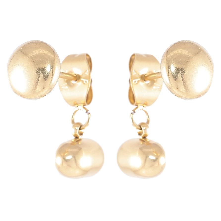 Серьги Xuping TTM Stainless Steel цвет 14K пусеты-джекеты Фигурные подвески фото №1