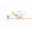 Сережки Xuping TTM Stainless Steel колір 14K пусети «Сердечка з білою емаллю» фото №2 Сережки Xuping TTM Stainless Steel колір 14K пусети «Сердечка з білою емаллю» фото №2