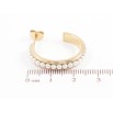 Серьги Xuping TTM Stainless Steel цвет 14K пусеты Дуги с жемчужными дорожками фото №2 Серьги Xuping TTM Stainless Steel цвет 14K пусеты Дуги с жемчужными дорожками фото №2