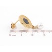 Серьги Xuping TTM Stainless Steel цвет 14K пусеты Декоративные подвески с жемчужинами фото №2