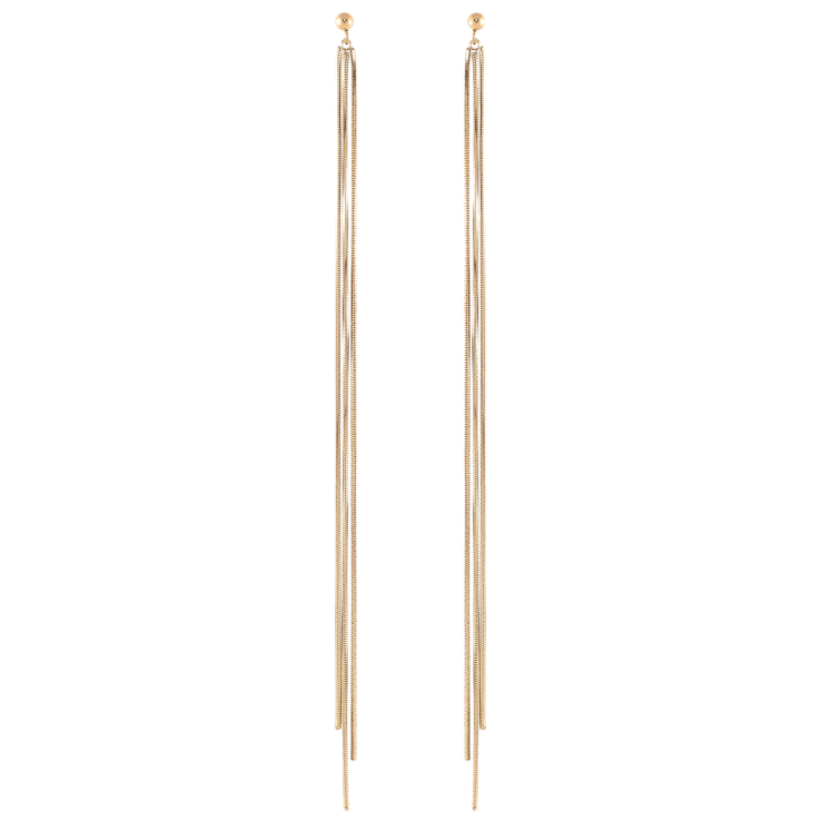 Серьги Xuping TTM Stainless Steel цвет 14K пусеты Длинные подвески из цепочек фото №19