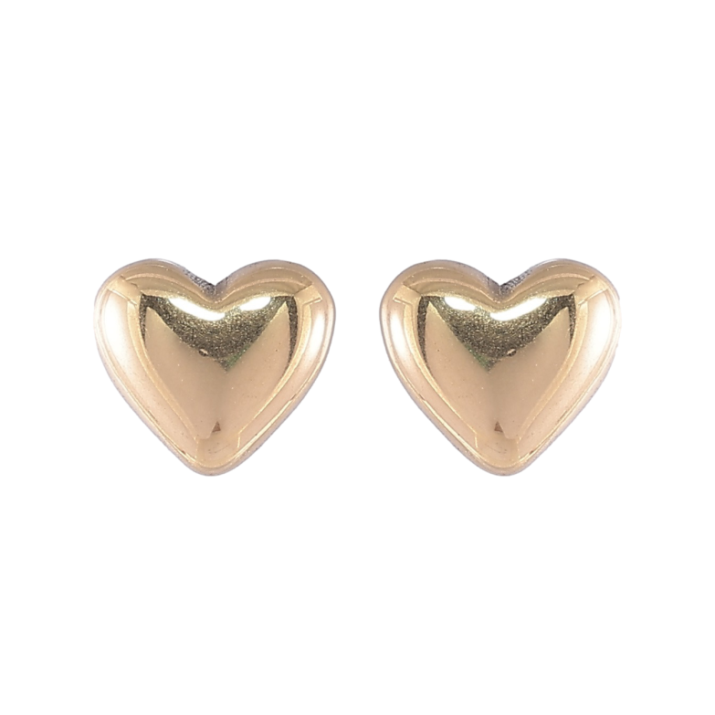 Сережки Xuping TTM Stainless Steel колір 14K пусети «Сердечка» фото №9