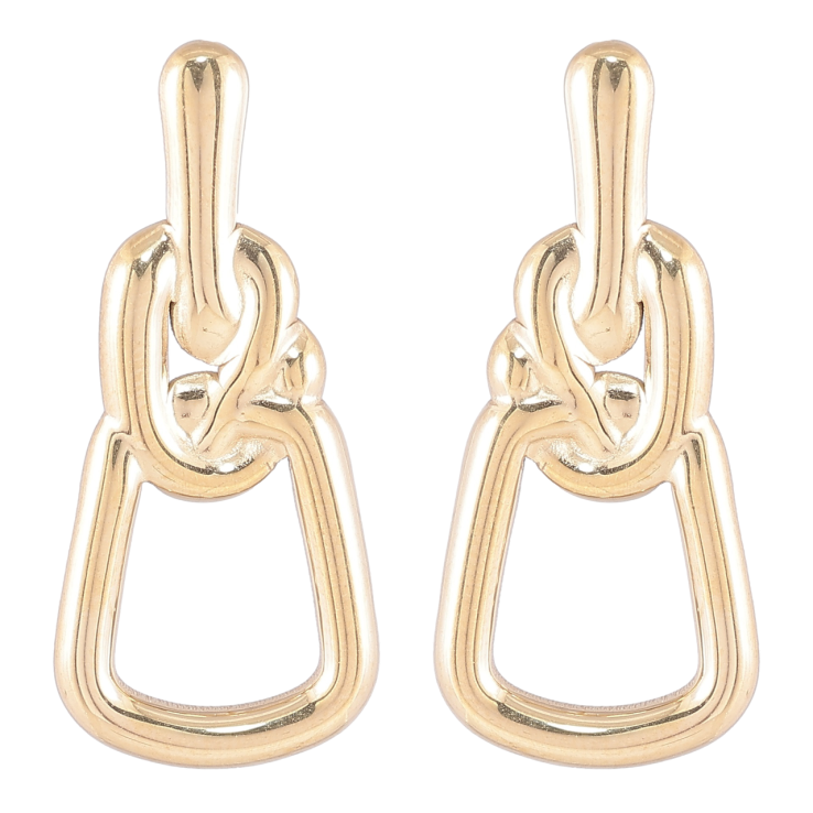 Серьги Xuping TTM Stainless Steel цвет 14K пусеты Декоративный узор фото №13