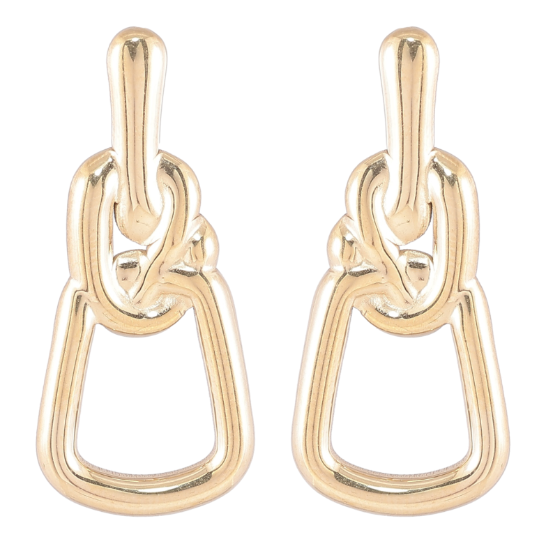 Сережки Xuping TTM Stainless Steel колір 14K пусети «Декоративний візерунок» фото №3 Сережки Xuping TTM Stainless Steel колір 14K пусети «Декоративний візерунок» фото №3
