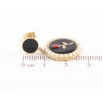 Серьги Xuping TTM Stainless Steel цвет 14K пусеты Цветочные подвески с эмалью и жемчужинками фото №2