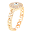 Кольцо Xuping Позолота 18K Оберег Глаз Фатимы с инкрустацией цирконием фото №2 Кольцо Xuping Позолота 18K Оберег Глаз Фатимы с инкрустацией цирконием фото №2