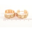 Серьги Xuping Позолота 18K колечки Декоративный узор фото №2 Серьги Xuping Позолота 18K колечки Декоративный узор фото №2