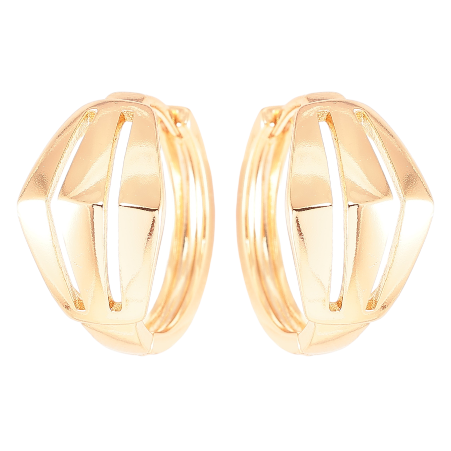 Серьги Xuping Позолота 18K колечки Декоративный узор фото №1 Серьги Xuping Позолота 18K колечки Декоративный узор фото №1