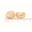 Серьги Xuping Позолота 18K колечки Решетчатый узор с вставками циркония фото №2 Серьги Xuping Позолота 18K колечки Решетчатый узор с вставками циркония фото №2