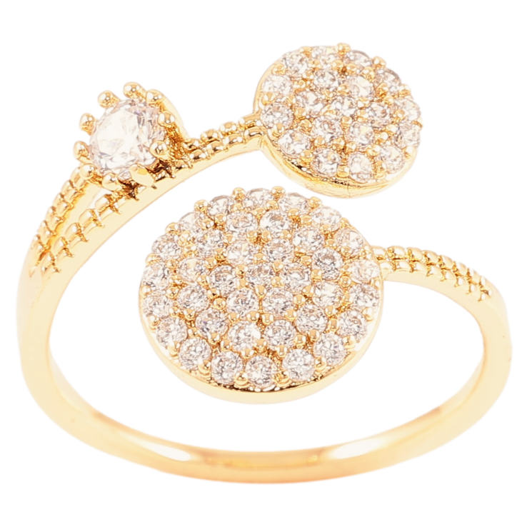 Кольцо Xuping Позолота 18K Инкрустация цирконием фото №15