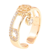 Кольцо Xuping Позолота 18K Цветочный узор с цирконием и подвеской фото №2 Кольцо Xuping Позолота 18K Цветочный узор с цирконием и подвеской фото №2