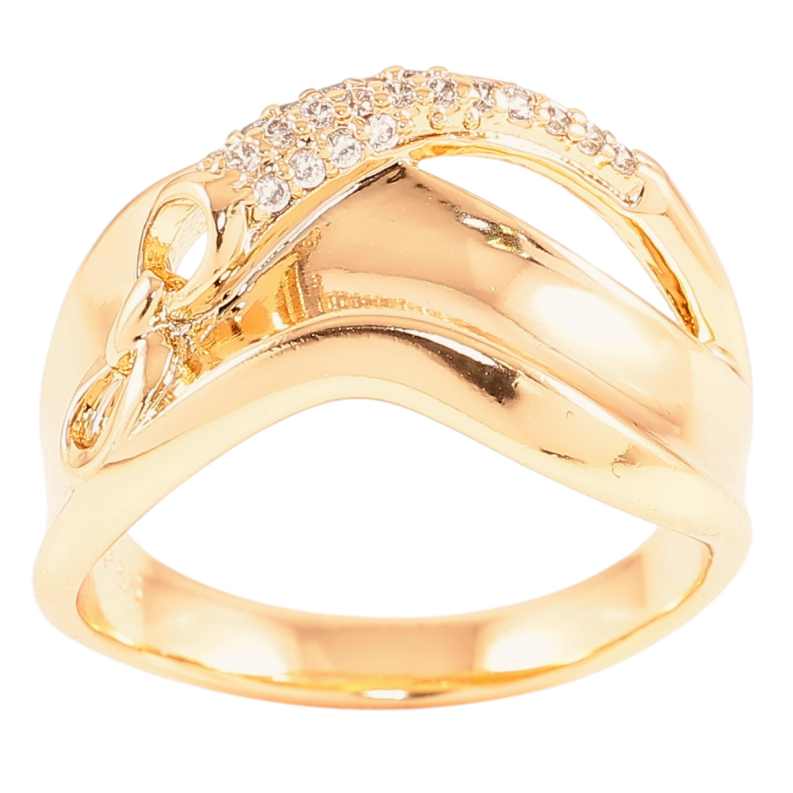 Кольцо Xuping Позолота 18K Декоративный узор с цирконием фото №1 Кольцо Xuping Позолота 18K Декоративный узор с цирконием фото №1