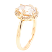 Кольцо Xuping Позолота 18K Фианит в декоративном обрамлении циркония фото №2