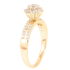 Каблучка Xuping Позолота 18K «Кришталева квітка на доріжках цирконію» фото №2 Каблучка Xuping Позолота 18K «Кришталева квітка на доріжках цирконію» фото №2