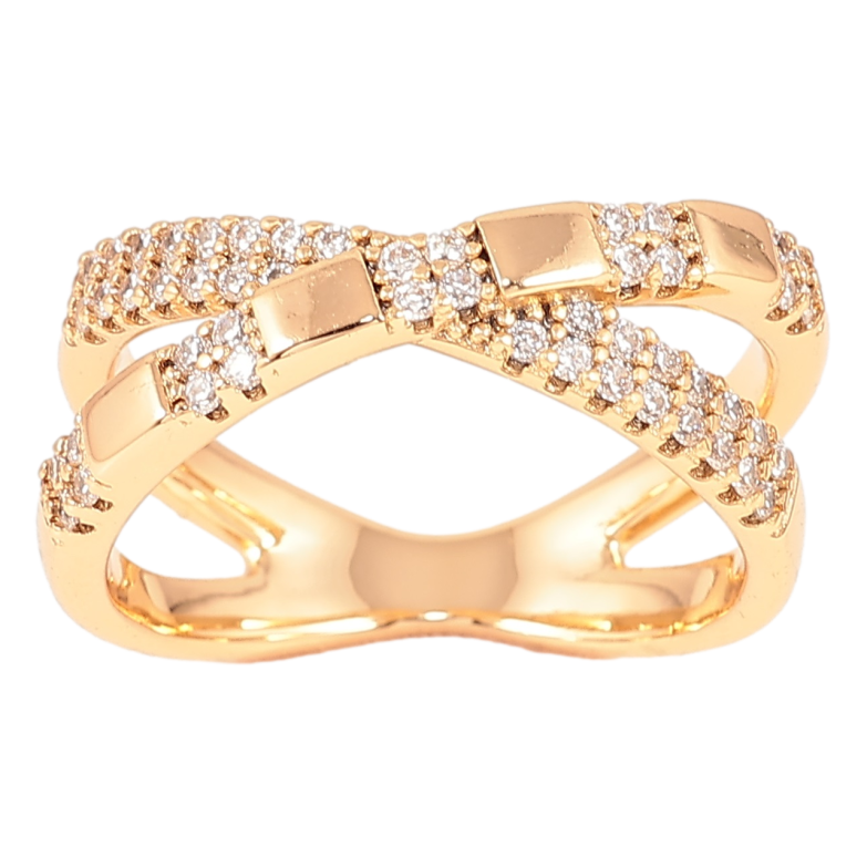 Каблучка Xuping Позолота 18K «Інкрустація цирконієм» фото №1 Каблучка Xuping Позолота 18K «Інкрустація цирконієм» фото №1