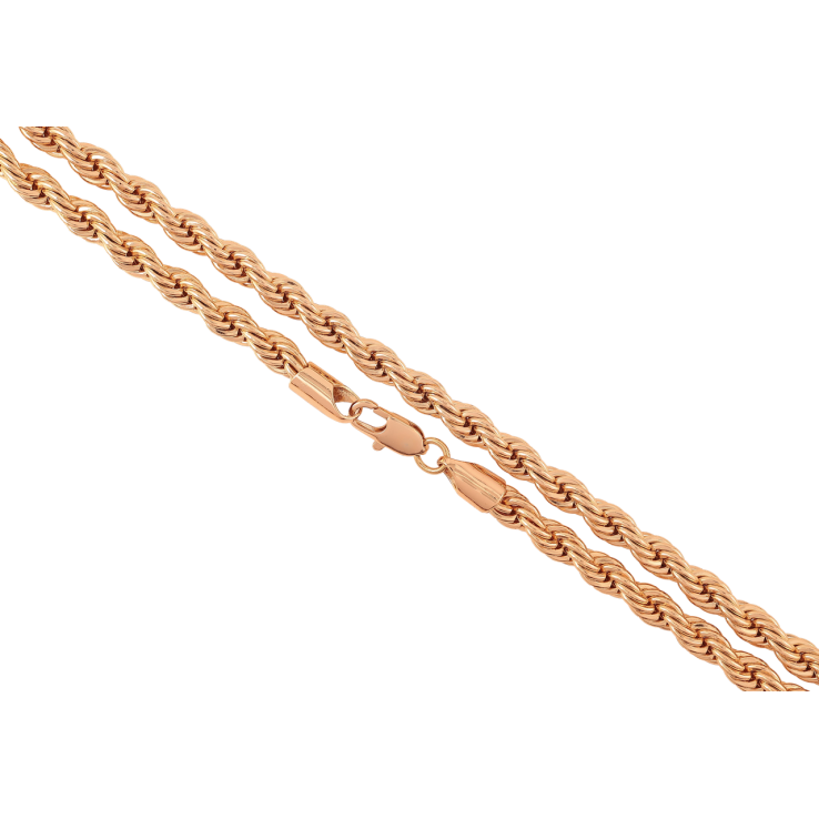 Ланцюжок Xuping Позолота 18K Плетіння «Мотузка» довжина 50см х 5мм фото №10 Ланцюжок Xuping Позолота 18K Плетіння «Мотузка» довжина 50см х 5мм фото №10