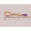 Серьги Xuping Позолота 18K английский замок Фигурные подвески с фиолетовой эмалью фото №2 Серьги Xuping Позолота 18K английский замок Фигурные подвески с фиолетовой эмалью фото №2