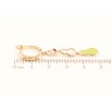 Серьги Xuping Позолота 18K английский замок Фигурные подвески с салатовой эмалью фото №2 Серьги Xuping Позолота 18K английский замок Фигурные подвески с салатовой эмалью фото №2