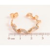 Серьги Xuping Позолота 18K пусеты Спиральные полукольца с цирконием фото №2 Серьги Xuping Позолота 18K пусеты Спиральные полукольца с цирконием фото №2