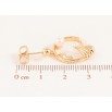 Серьги Xuping Позолота 18K пусеты Круглые подвески с узором из жемчужин фото №2 Серьги Xuping Позолота 18K пусеты Круглые подвески с узором из жемчужин фото №2