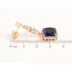 Серьги Xuping Позолота 18K пусеты Изящные подвески с цирконием и синими фианитами фото №2 Серьги Xuping Позолота 18K пусеты Изящные подвески с цирконием и синими фианитами фото №2