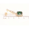 Серьги Xuping Позолота 18K пусеты Изящные подвески с цирконием и зелеными фианитами фото №2