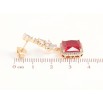 Серьги Xuping Позолота 18K пусеты Изящные подвески с цирконием и красными фианитами фото №2 Серьги Xuping Позолота 18K пусеты Изящные подвески с цирконием и красными фианитами фото №2